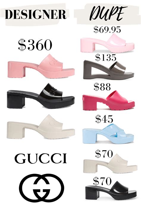 rubber gucci sandals dupe